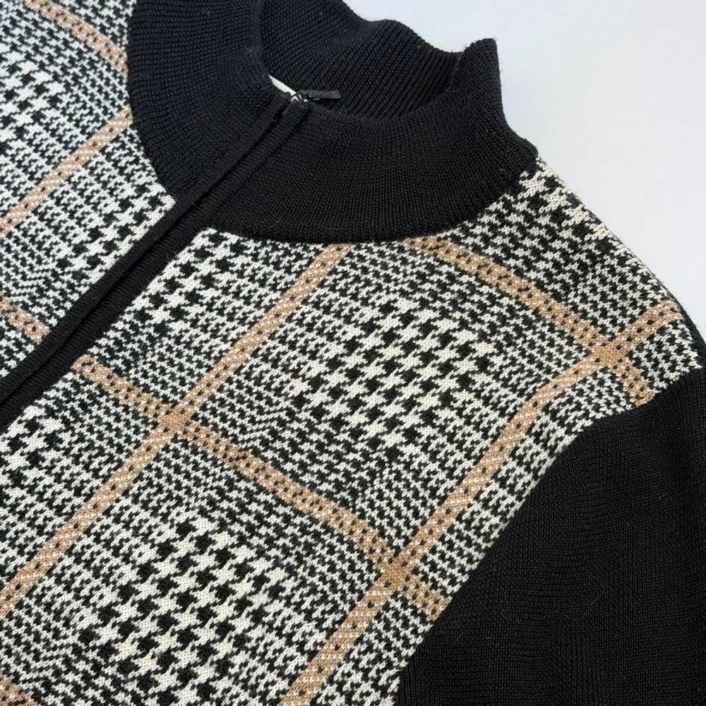 Pendleton Black 100% Wool Zip Sweater - image 3